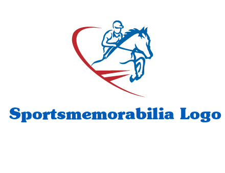 horse rider sports logo