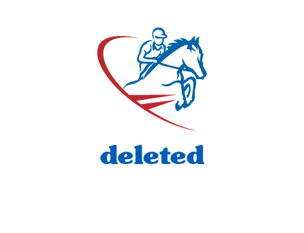 horse rider sports logo