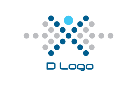 abstract dot person logo