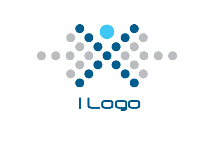 abstract dot person logo