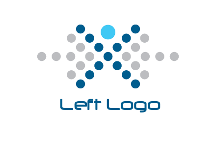 abstract dot person logo