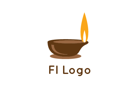 diwali lamp logo