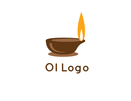diwali lamp logo