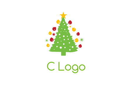 decorative christmas tree icon