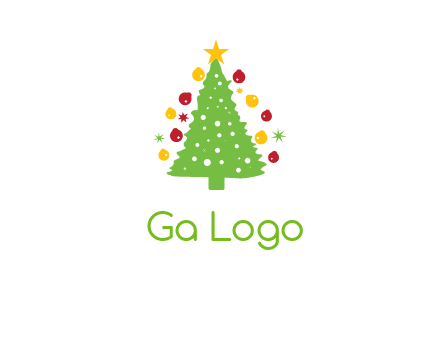 decorative christmas tree icon