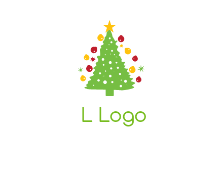 decorative christmas tree icon