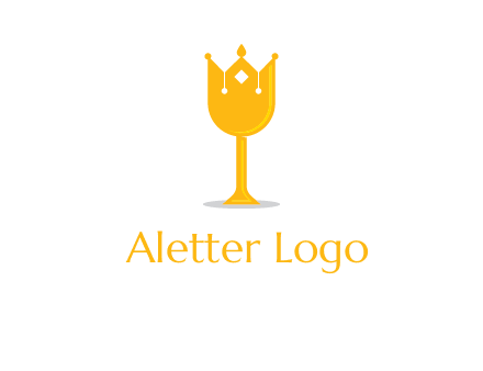 wine glass crown logo