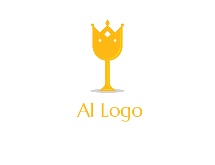 wine glass crown logo