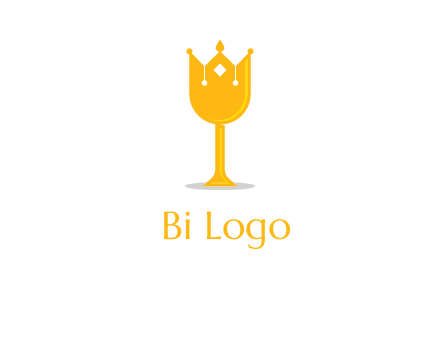 wine glass crown logo