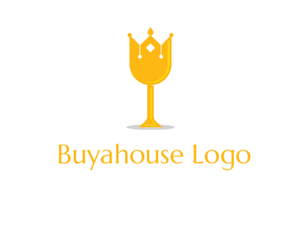 wine glass crown logo