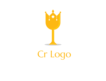 wine glass crown logo