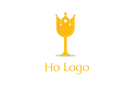 wine glass crown logo