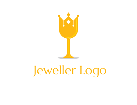 wine glass crown logo