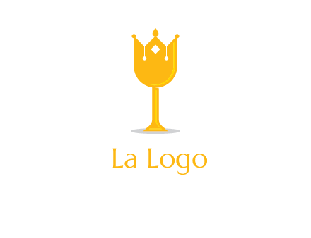 wine glass crown logo