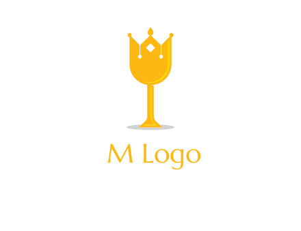 wine glass crown logo