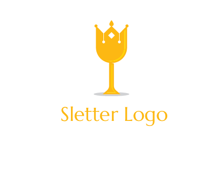 wine glass crown logo