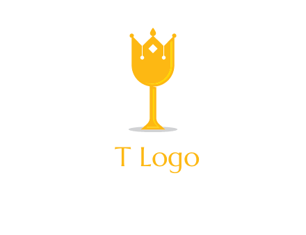 wine glass crown logo