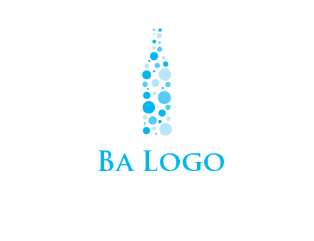 bubble wine bottle icon