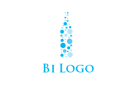 bubble wine bottle icon