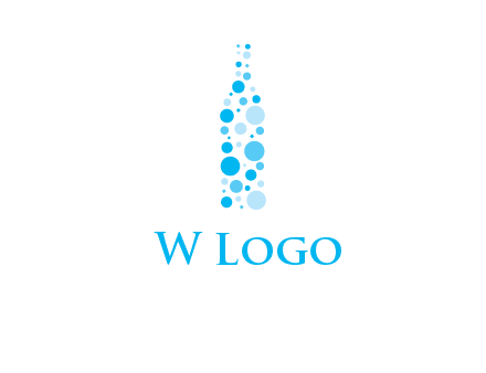 bubble wine bottle icon