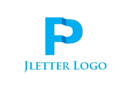 letter F and P origami logo