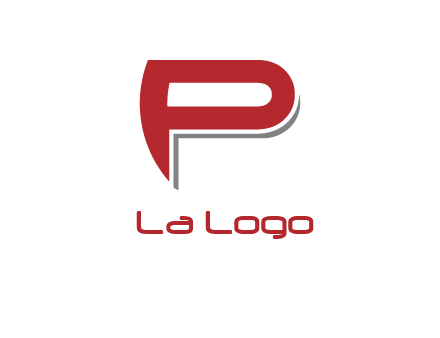 curved letter P logo