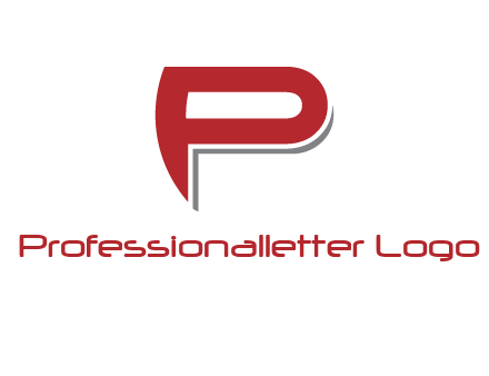 curved letter P logo