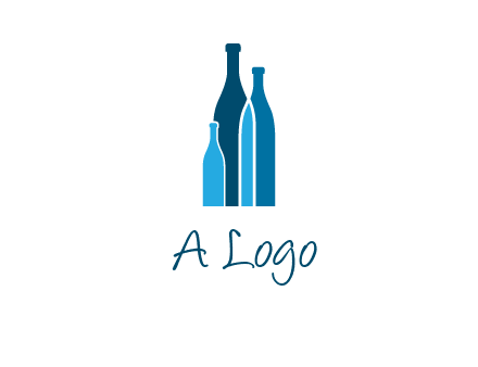 wine bottle logo