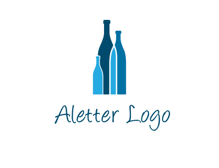 wine bottle logo