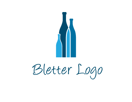 wine bottle logo