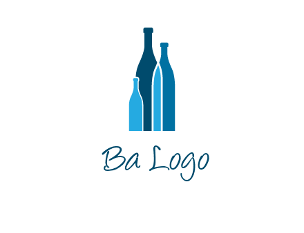 wine bottle logo