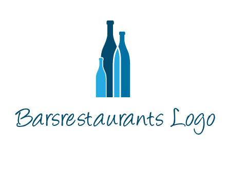 wine bottle logo