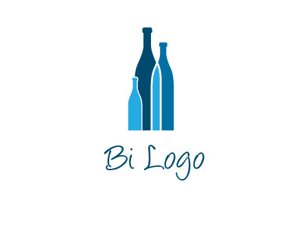 wine bottle logo