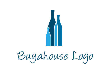 wine bottle logo