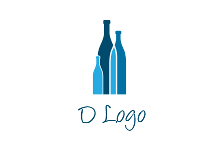 wine bottle logo