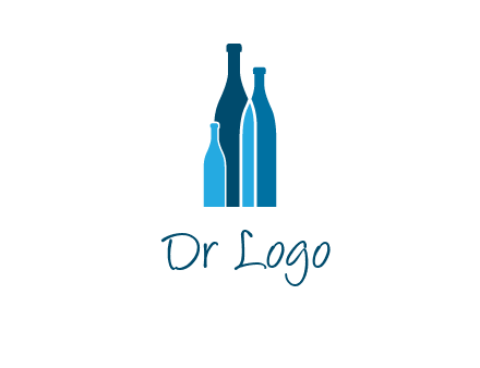 wine bottle logo