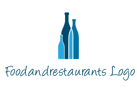 wine bottle logo