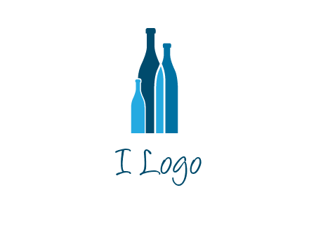 wine bottle logo