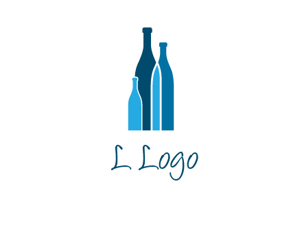 wine bottle logo