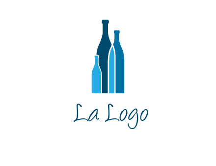 wine bottle logo