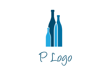 wine bottle logo