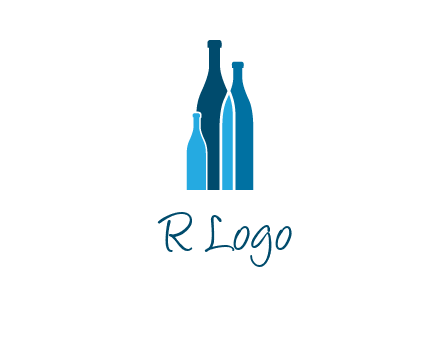 wine bottle logo