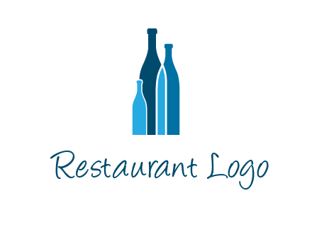 wine bottle logo