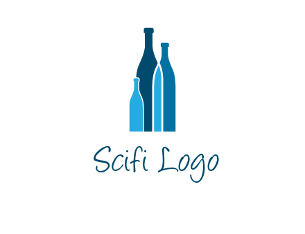 wine bottle logo