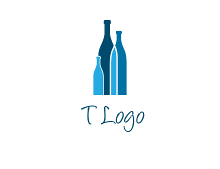 wine bottle logo