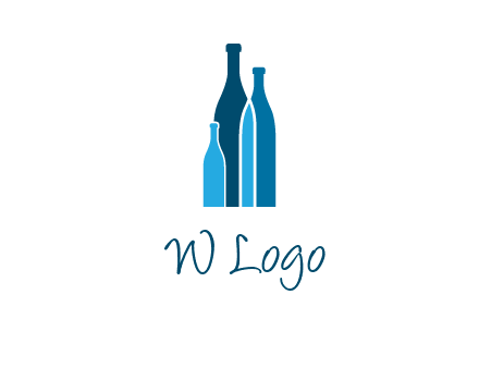 wine bottle logo