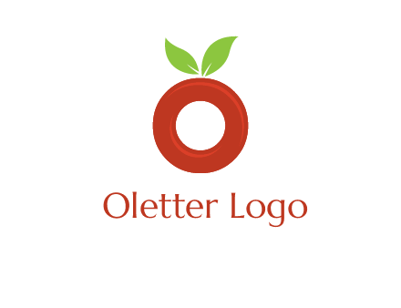 letter O cherry logo