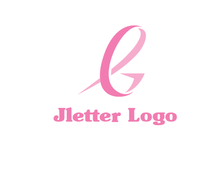 cancer ribbon letter G logo