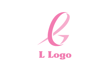 cancer ribbon letter G logo