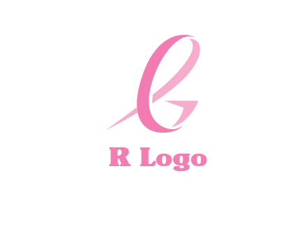 cancer ribbon letter G logo